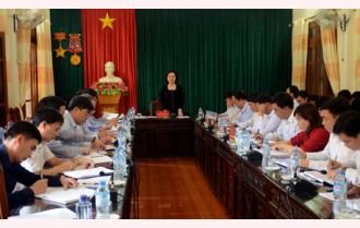 Bí thư Tỉnh ủy Phạm Thị Thanh Trà làm việc với cán bộ chủ chốt huyện Mù Cang Chải