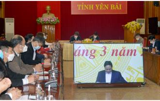 Yên Bái tham dự Hội nghị trực tuyến toàn quốc của Thủ tướng Chính phủ với doanh nghiệp Nhà nước