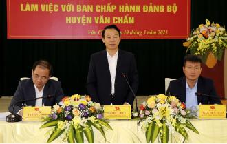 Thường trực Tỉnh ủy làm việc với Ban Chấp hành Đảng bộ huyện Văn Chấn