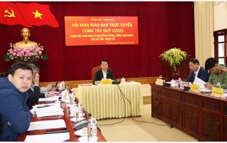 Yên Bái tham dự Hội nghị giao ban trực tuyến ngành nội chính Đảng