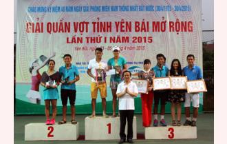 Bế mạc Giải quần vợt tỉnh Yên Bái mở rộng lần thứ nhất năm 2015
