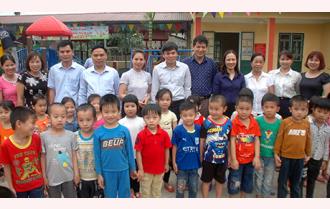 Hỗ trợ trang thiết bị giáo dục cho Trường Mầm non xã Hưng Khánh