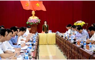 Bí thư Tỉnh ủy Phạm Thị Thanh Trà làm việc với các địa phương về Chương trình hành động số 144 của Tỉnh ủy
