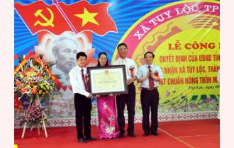 Công bố Quyết định đạt chuẩn nông thôn mới xã Tuy Lộc