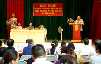 Đoàn đại biểu Quốc hội khóa XIV tỉnh Yên Bái tiếp xúc cử tri huyện Yên Bình