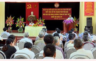 Đoàn đại biểu Quốc hội tỉnh Yên Bái tiếp xúc cử tri xã Minh Bảo, thành phố Yên Bái



