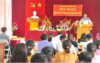 Đoàn đại biểu Quốc hội tỉnh Yên Bái tiếp xúc cử tri huyện Văn Yên
