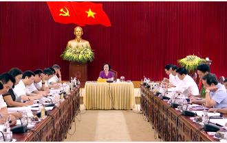Ban Thường vụ Tỉnh ủy duyệt văn kiện Đại hội Đảng bộ huyện Lục Yên lần thứ XXII