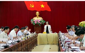 Ban Thường vụ Tỉnh ủy cho ý kiến vào nội dung công tác chuẩn bị Đại hội điểm Đảng bộ huyện Văn Yên lần thứ XVI