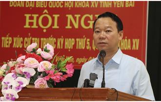 Bí thư Tỉnh ủy Đỗ Đức Duy tiếp xúc cử tri huyện Văn Yên
