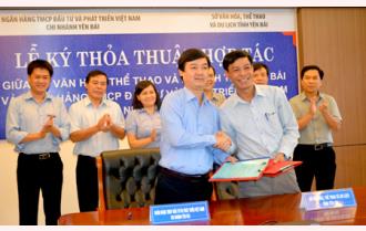 Ký kết thỏa thuận hợp tác giữa BIDV Yên Bái với Sở Văn hóa, Thể thao và Du lịch tỉnh Yên Bái