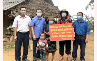 Báo Yên Bái- Kênh VietNam Today trao hỗ trợ xóa nhà dột nát cho hộ đặc biệt khó khăn tại xã Sùng Đô