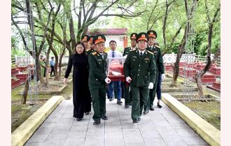 UBND tỉnh Yên Bái tổ chức đón nhận, truy điệu và an táng hài cốt liệt sỹ quân tình nguyện Việt Nam, hy sinh tại Cộng hòa DCND Lào
