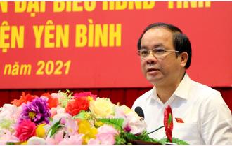 Phó Bí thư Thường trực Tỉnh ủy, Chủ tịch HĐND tỉnh Tạ Văn Long tiếp xúc cử tri tại huyện Yên Bình