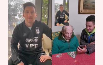 Messi tri ân cổ động viên 100 tuổi