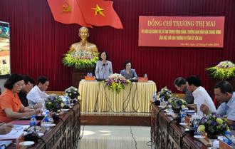 Trưởng ban Dân vận Trung ương Trương Thị Mai làm việc với tỉnh Yên Bái về kết quả công tác dân tộc, tôn giáo