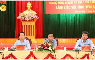 Bộ trưởng Bộ NN&PTNT Lê Minh Hoan làm việc với tỉnh Yên Bái
