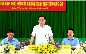 Phó Thủ tướng Trần Lưu Quang làm việc với tỉnh Yên Bái về thực hiện các chương trình mục tiêu quốc gia 
