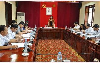 Chủ tịch UBND tỉnh Phạm Thị Thanh Trà làm việc với Tiểu ban Tuyên truyền, Phục vụ và Bảo vệ Đại hội XVIII Đảng bộ tỉnh