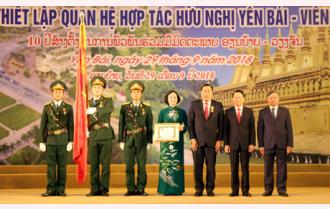 Kỷ niệm trọng thể 10 năm thiết lập quan hệ hợp tác hữu nghị hai tỉnh Yên Bái - Viêng Chăn