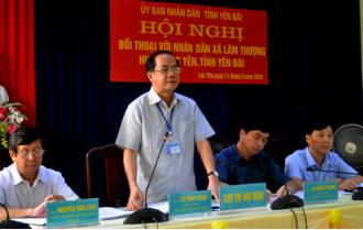 UBND tỉnh Yên Bái đối thoại với nhân dân xã Lâm Thượng về hoạt động thăm dò khoáng sản

