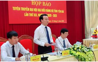 Tỉnh ủy Yên Bái họp báo tuyên truyền Đại hội đại biểu Đảng bộ tỉnh lần thứ XIX
