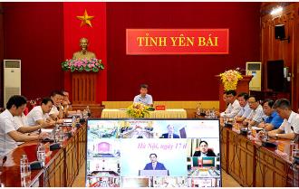 Yên Bái tham dự Hội nghị trực tuyến của Thủ tướng Chính phủ với doanh nghiệp đầu tư nước ngoài
