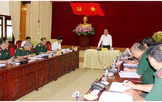 Phó Bí thư Thường trực Tỉnh ủy Tạ Văn Long làm việc với Ban Thường vụ Hội Cựu chiến binh tỉnh Yên Bái về công tác chuẩn bị đại hội