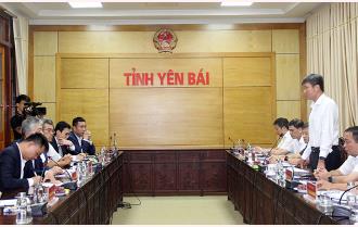 Chủ tịch UBND tỉnh Yên Bái Trần Huy Tuấn làm việc với Công ty Cổ phần EREX Nhật Bản