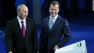 Tổng thống Medvedev và Thủ tướng Putin.