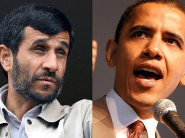 Tổng thống Iran Mahmoud Ahmadinejad và Tổng thống Mỹ Obama.