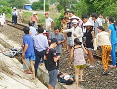 Hiện trường vụ tai nạn thương tâm.