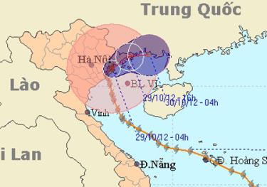 Bão số 8 liên  tục thay đổi hướng khi đi vào vùng ven biển miền Bắc.