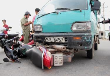 Hiện trường vụ tai nạn.