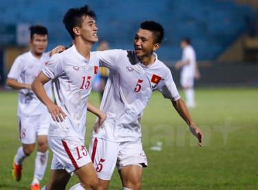 Các cầu thủ U19 Việt Nam tại giải U19 AFF.