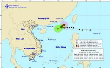 Hình ảnh di chuyển của bão số 6.