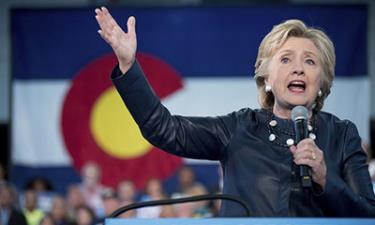 Ứng viên tổng thống Hillary Clinton.