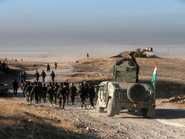 Lính Iraq tiến vào Mosul hôm 17/10.