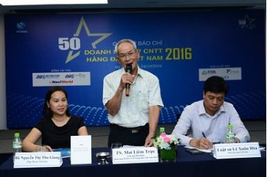 Ban Tổ chức chương trình “50 doanh nghiệp CNTT hàng đầu Việt Nam 2016” công bố kết quả.