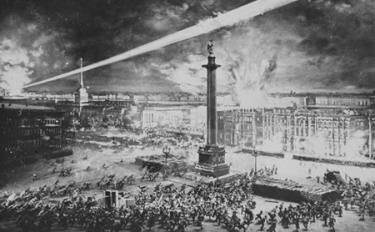 Rạng sáng 7/11/1917, quân khởi nghĩa tấn công vào Cung điện Mùa Đông ở Petrograd (nay là Saint Petersburg), mở đầu cuộc Cách mạng tháng Mười Nga vĩ đại.