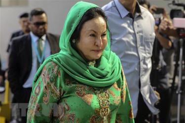 Bà Rosmah Mansor tới văn phòng Ủy ban Chống tham nhũng của Malaysia ở Putrajaya để trả lời thẩm vấn ngày 26/9.