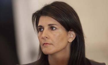 Đại sứ Mỹ tại Liên Hợp Quốc Nikki Haley tại Nhà Trắng hôm nay.