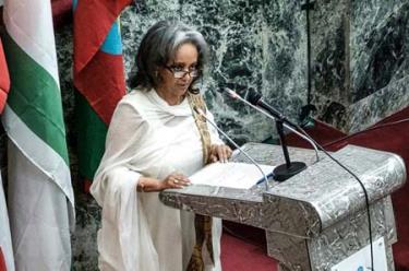 Bà Sahle-Work Zewde phát biểu tại phiên họp Quốc hội Ethiopia ở Addis Ababa ngày 25/10.