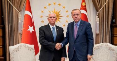 Phó Tổng thống Mỹ Mike Pence và Tổng thống Thổ Nhĩ Kỳ Tayyip Erdogan.