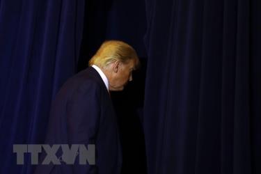 Tổng thống Mỹ Donald Trump rời một cuộc họp báo tại New York ngày 25/9/2019.