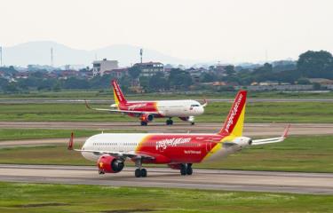 Máy bay của hãng hàng không Vietjet Air.