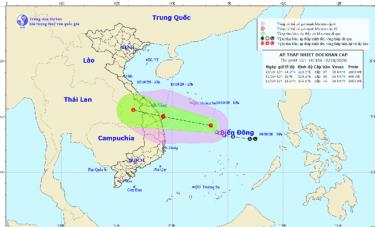 Dự báo trong 12 giờ tới, áp thấp nhiệt đới có khả năng mạnh lên thành bão.