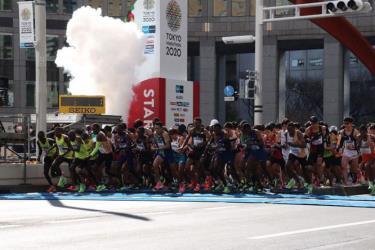 Các vận động viên tham gia Tokyo Marathon 2020. Ảnh minh họa