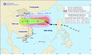 Hướng đi cơn bão số 8