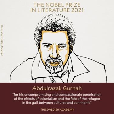 Giải thưởng Nobel Văn học năm 2021 được trao cho tiểu thuyết gia người Tanzania, Abdulrazak Gurnah.